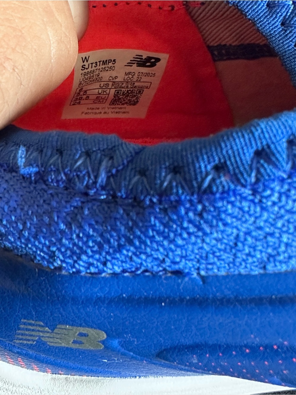 New Balance Blue Athletic Turf Soccer Shoes with Pink Accents - Picture 6 of 6